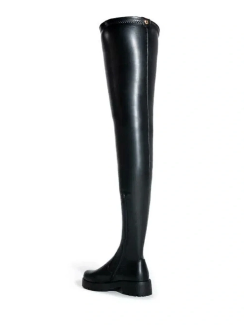 AKIRA Azalea Wang Surgical Belted Thigh High Low Heel Boots, Size 7.5, NWB